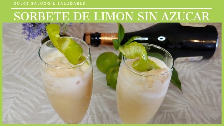 Receta de Sorbete de limón bajo en calorías