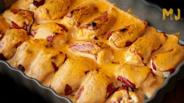 Receta de Pimientos rellenos de brandada de bacalao
