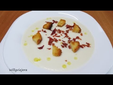 Receta de Sopa de jamón ibérico y coliflor