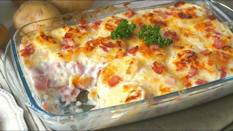 Receta de Patatas con bechamel