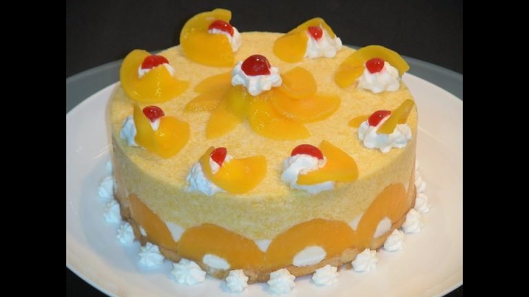 Receta de Tarta helada de melocotón