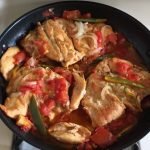 Receta de Pollo con rajas poblanas