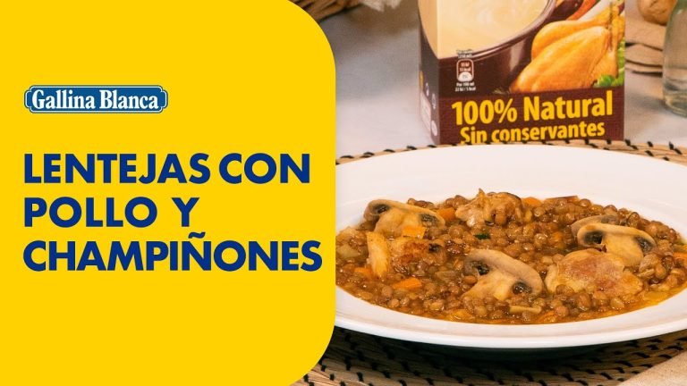 Receta de Lentejas secas con champiñones