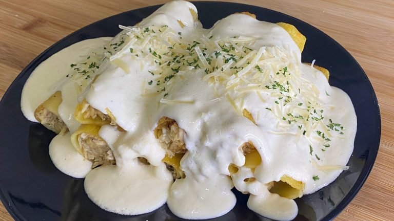 ▷ Receta de Canelones de pollo en salsa verde | Actualizado junio 2023