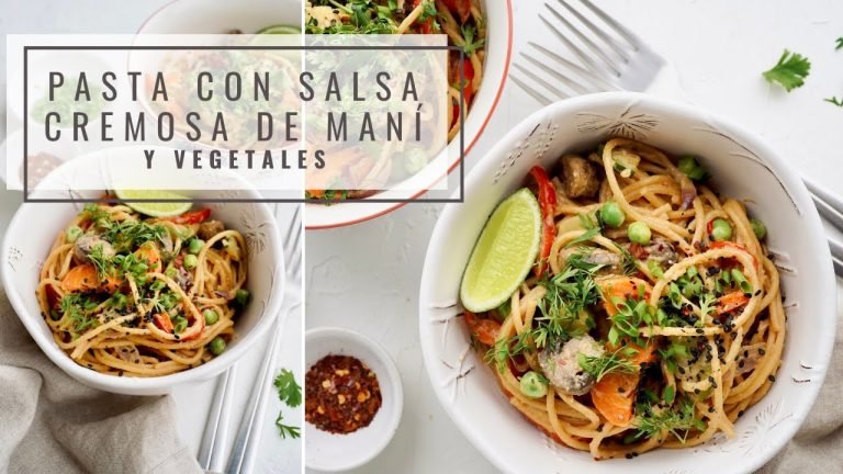 Receta de Pasta en salsa de maní