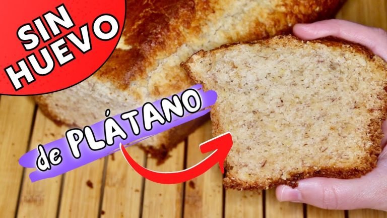 Receta de Bizcocho de plátano sin huevo