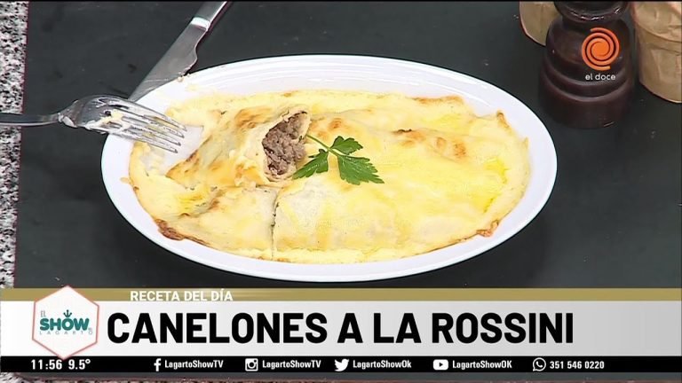 Receta de Canelones a la rossini