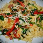 Receta de Pasta con verduras y crema