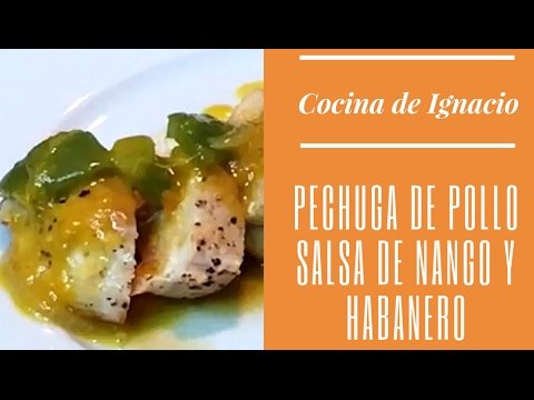 Receta de Pechuga de pollo rellena de mango y pimientos