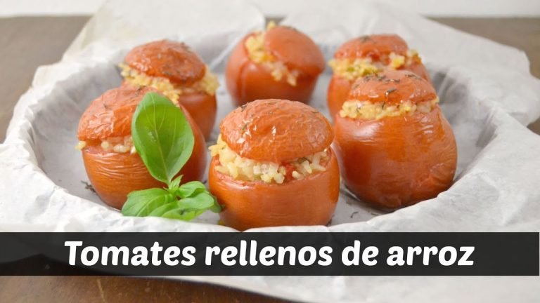 Receta de Tomates rellenos de arroz al horno