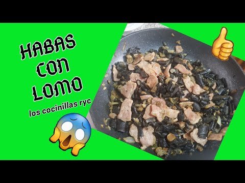 Receta de Habas tiernas con lomo