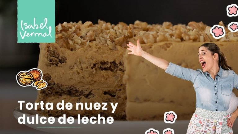 Receta de Torta de nueces y vainilla con cobertura