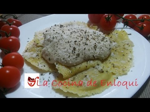 Receta de Raviolis de setas con nata