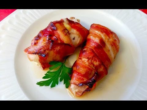 Receta de Rollitos de pollo rellenos de queso y bacon