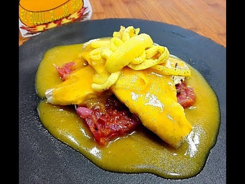 Receta de Dorada con calabacines en salsa de naranja