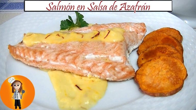 Receta de Filete de salmón en salsa de azafrán