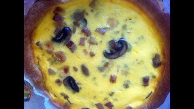 Receta de Quiche de puerros y champiñones