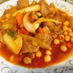 Receta de Guiso de vainas con calamar