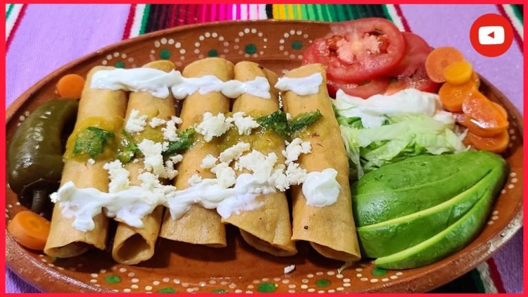 Receta de Flautas de pollo mexicanas