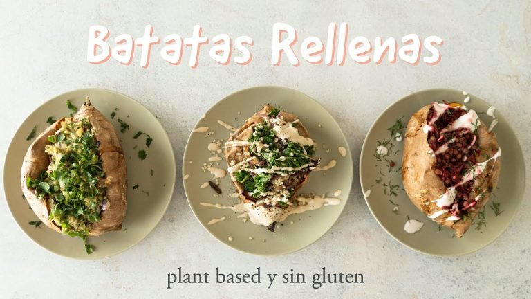 Receta de Batata o boniato relleno vegano