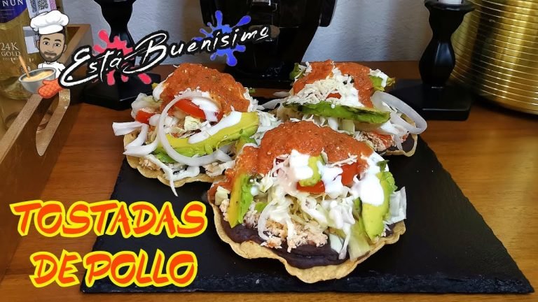 Receta de Tostadas mexicanas con pollo