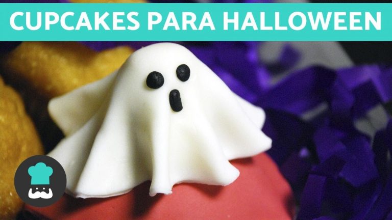 Receta de Muffins decorados para Halloween  Fantasma