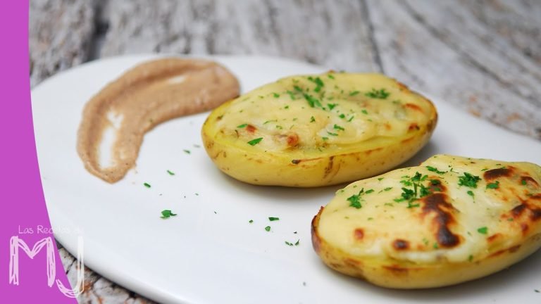 Receta de Patatas rellenas de jamón y champiñones