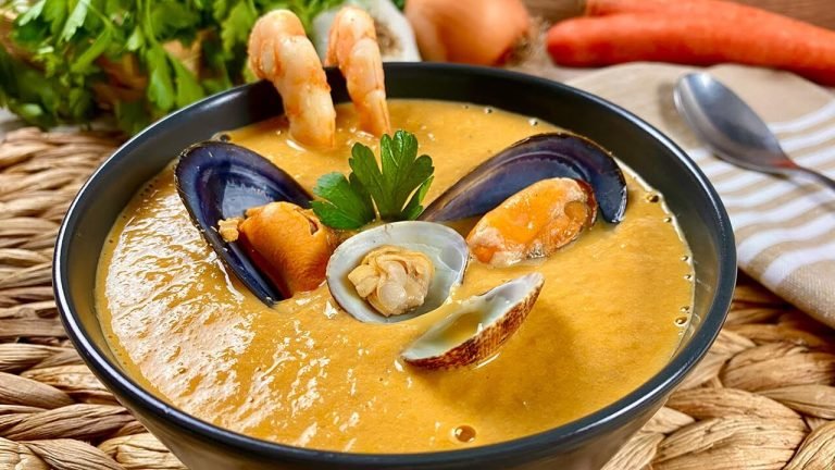 Receta de Crema de mariscos