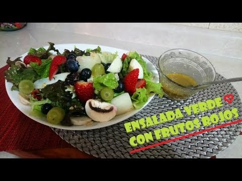 Receta de Ensalada verde con frutos rojos