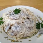 Receta de Espaguetis con salsa de setas