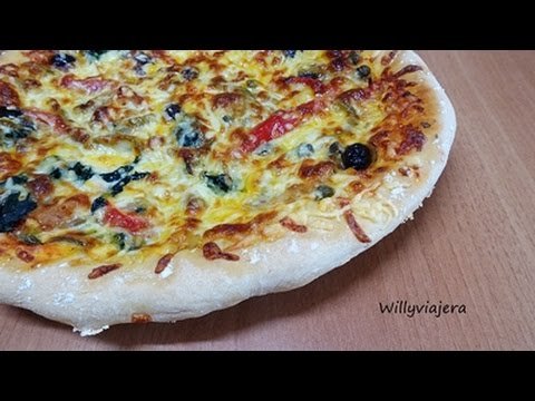 Receta de Pizza vegetariana con champiñones