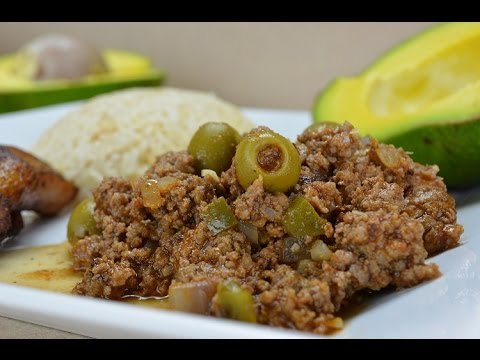 Receta de Picadillo de carne cubano