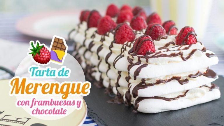 Receta de Merengue de frambuesa con chocolate