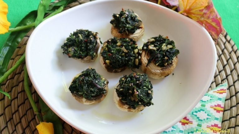 Receta de Champiñones rellenos vegetarianos