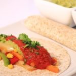 Receta de Brocheta de cordero arabesca con arroz blanco al horno