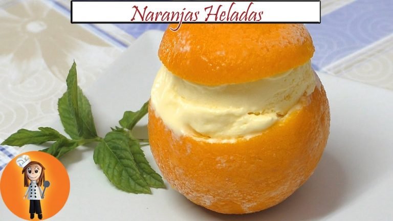 Receta de SORBETE DE NARANJAS CON NATA