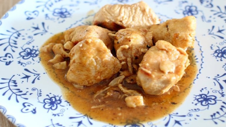 Receta de Pavo guisado en almendras