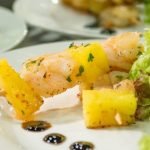Receta de Camarones con tocino y queso
