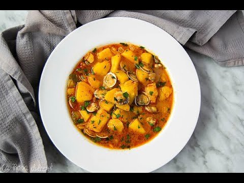 Receta de Almejas con patatas guisadas