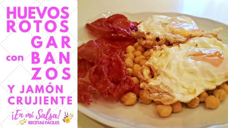 Receta de Garbanzos fritos con patatas y huevos faciles