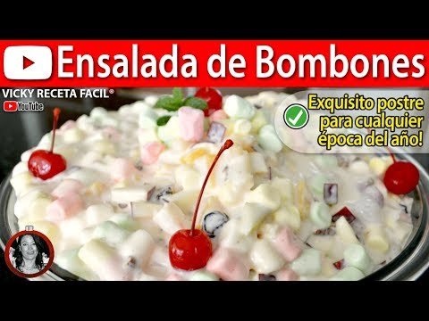 Receta de ENSALADA DULCE DE BOMBONES