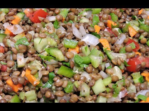 Receta de Ensalada de lentejas con verduras