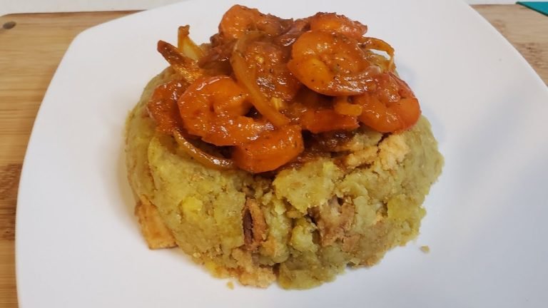 Receta de mofongo relleno de camarones