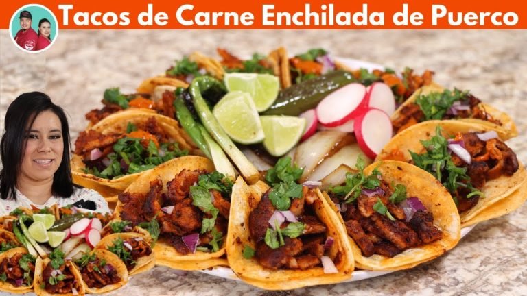 Receta de Tacos de carne enchilada