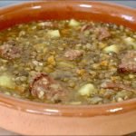 Receta de Lentejas con carne desmechada