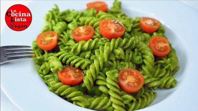 Receta de Pasta con guisantes y espinacas