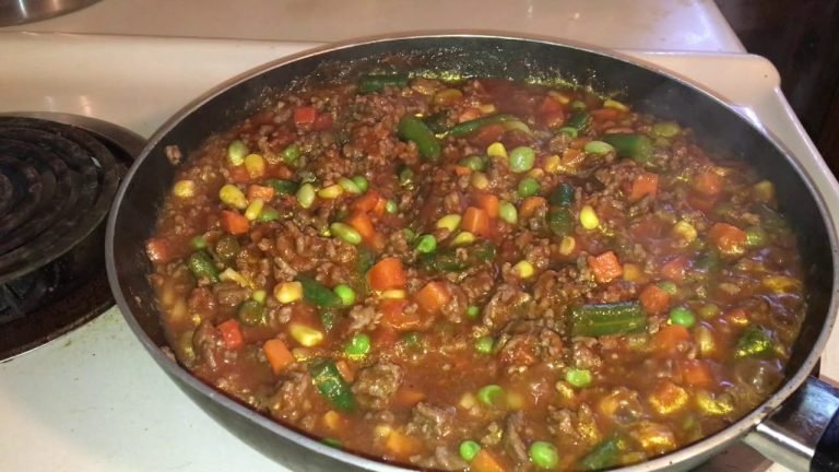 Receta de Carne molida con verduras