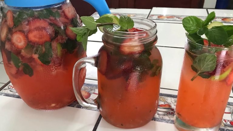 Mojito de fresa sin alcohol