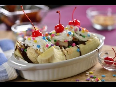 Receta de Baanana splitt