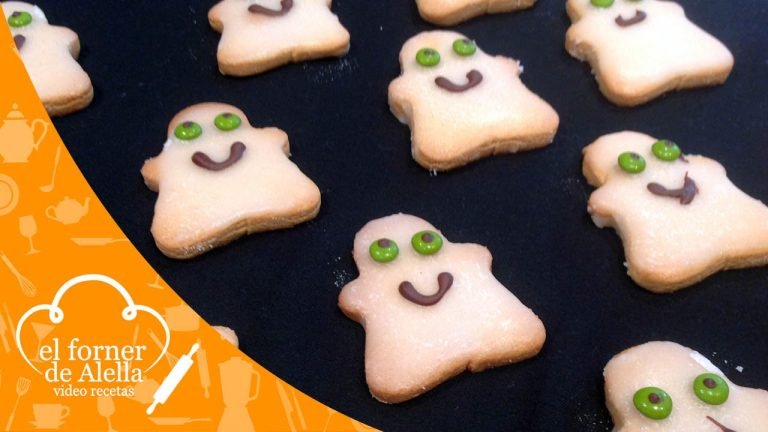 Receta de Galletas con forma de fantasma para Halloween